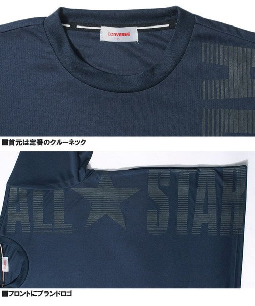 one colors(ワンカラーズ)/コンバース(CONVERSE)  半袖 Tシャツ メンズ 大きいサイズ 接触冷感 吸汗速乾 UVカット ALLSTAR ビッグ プリント クルーネック カットソ/img05