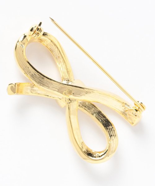 セサンパ リボンモチーフブローチ 合金 ガラス