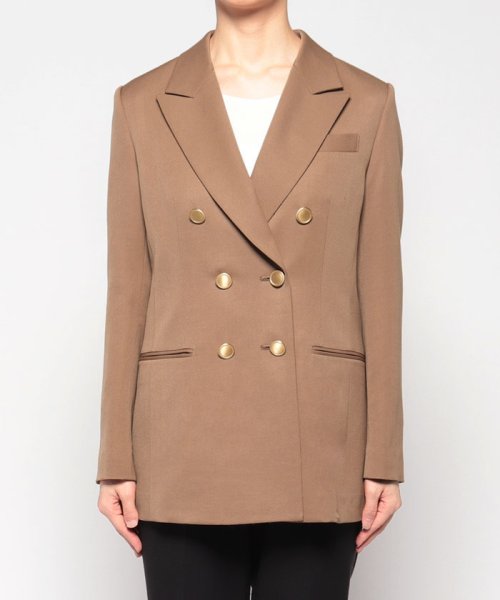 【LOULOU WILLOUGHBY】ギャバジンテーラードジャケット LOULOU WILLOUGHBY WILLOUGHBY店舗とオンラインショップ限定販売になります フィッティングモデル 詳細画像 172cm B82 W66 H92　着用サイズ：02