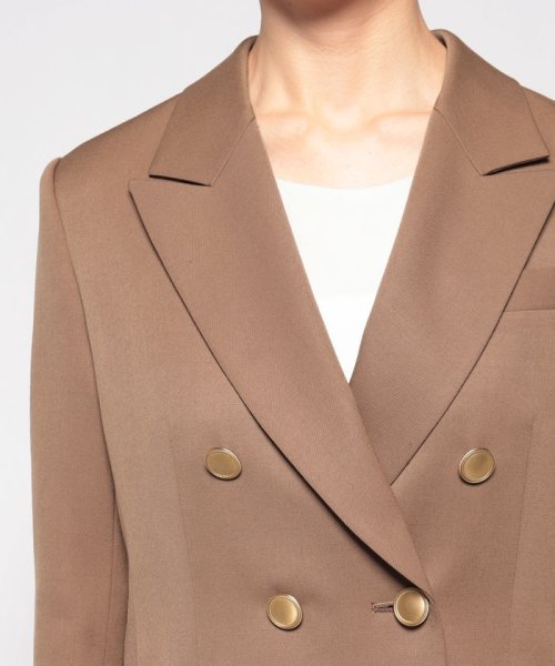 【LOULOU WILLOUGHBY】ギャバジンテーラードジャケット LOULOU WILLOUGHBY WILLOUGHBY店舗とオンラインショップ限定販売になります フィッティングモデル 詳細画像 172cm B82 W66 H92　着用サイズ：02