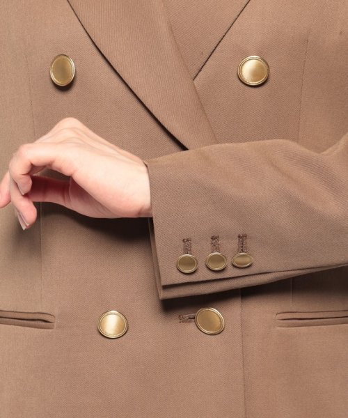 【LOULOU WILLOUGHBY】ギャバジンテーラードジャケット LOULOU WILLOUGHBY WILLOUGHBY店舗とオンラインショップ限定販売になります フィッティングモデル 詳細画像 172cm B82 W66 H92　着用サイズ：02