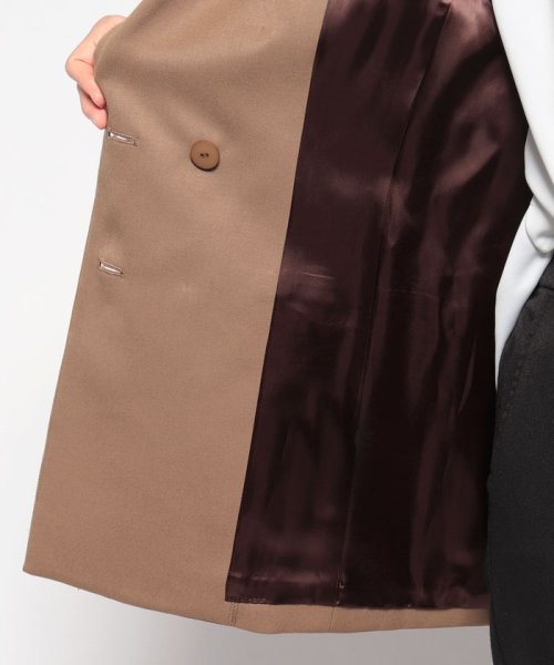 【LOULOU WILLOUGHBY】ギャバジンテーラードジャケット LOULOU WILLOUGHBY WILLOUGHBY店舗とオンラインショップ限定販売になります フィッティングモデル 詳細画像 172cm B82 W66 H92　着用サイズ：02