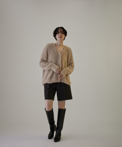 【WEB限定】シャギーVネックニットカーディガン[静電気軽減] WEB限定