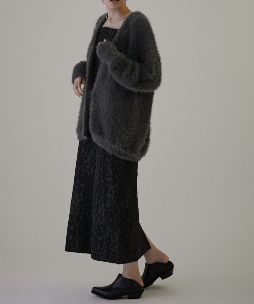 【WEB限定】シャギーVネックニットカーディガン[静電気軽減] WEB限定