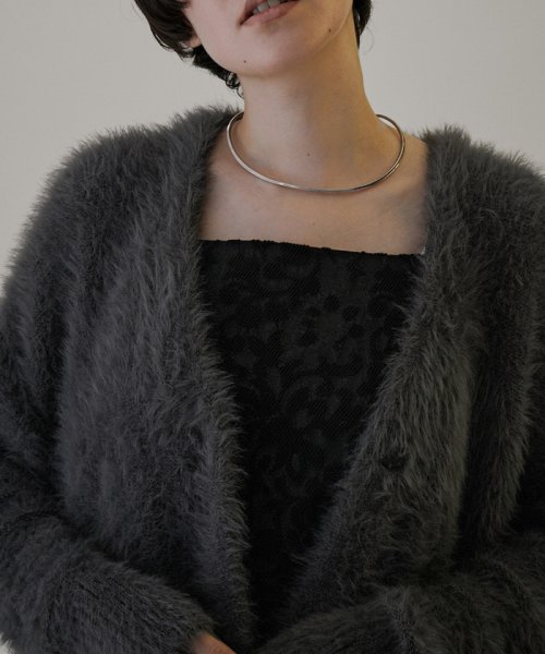 【WEB限定】シャギーVネックニットカーディガン[静電気軽減] WEB限定