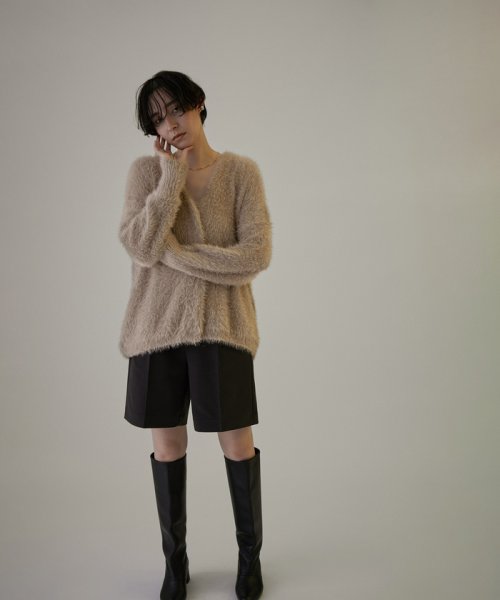 【WEB限定】シャギーVネックニットカーディガン[静電気軽減] WEB限定