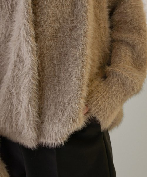 【WEB限定】シャギーVネックニットカーディガン[静電気軽減] WEB限定