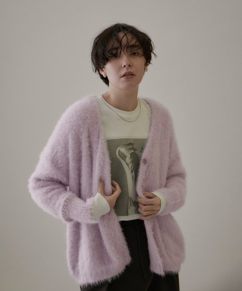 【WEB限定】シャギーVネックニットカーディガン[静電気軽減] WEB限定