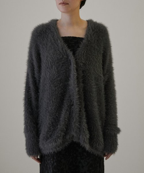 【WEB限定】シャギーVネックニットカーディガン[静電気軽減] WEB限定