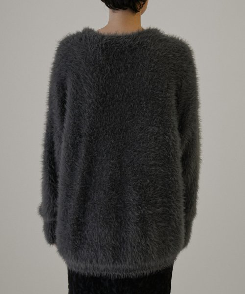 【WEB限定】シャギーVネックニットカーディガン[静電気軽減] WEB限定