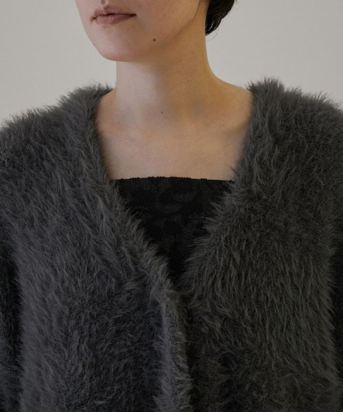 【WEB限定】シャギーVネックニットカーディガン[静電気軽減] WEB限定