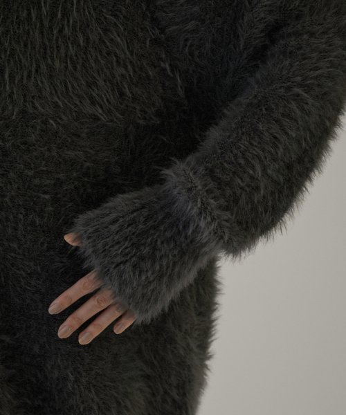 【WEB限定】シャギーVネックニットカーディガン[静電気軽減] WEB限定