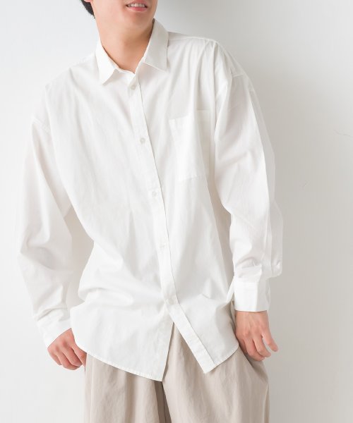 OMNES(オムネス)/【OMNES】メンズ 製品洗いコットンブロード レギュラーカラー 長袖シャツ/img01