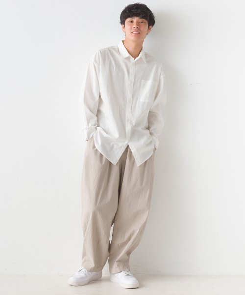 OMNES(オムネス)/【OMNES】メンズ 製品洗いコットンブロード レギュラーカラー 長袖シャツ/img04