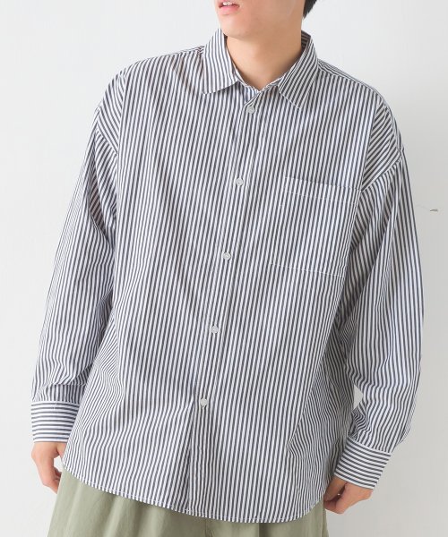 OMNES(オムネス)/【OMNES】メンズ 製品洗いコットンブロード レギュラーカラー 長袖シャツ/img07
