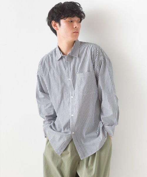 OMNES(オムネス)/【OMNES】メンズ 製品洗いコットンブロード レギュラーカラー 長袖シャツ/img12