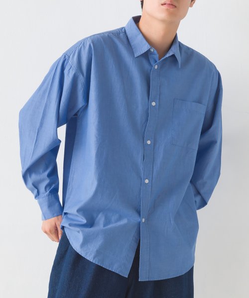 OMNES(オムネス)/【OMNES】メンズ 製品洗いコットンブロード レギュラーカラー 長袖シャツ/img13