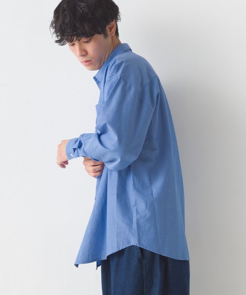 OMNES(オムネス)/【OMNES】メンズ 製品洗いコットンブロード レギュラーカラー 長袖シャツ/img14