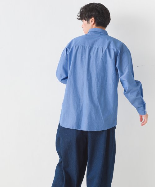 OMNES(オムネス)/【OMNES】メンズ 製品洗いコットンブロード レギュラーカラー 長袖シャツ/img15