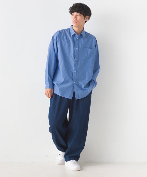 OMNES(オムネス)/【OMNES】メンズ 製品洗いコットンブロード レギュラーカラー 長袖シャツ/img16