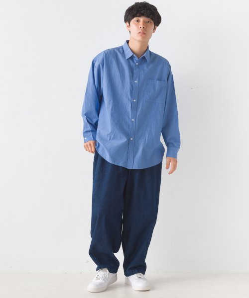 OMNES(オムネス)/【OMNES】メンズ 製品洗いコットンブロード レギュラーカラー 長袖シャツ/img18