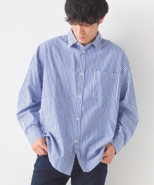 OMNES(オムネス)/【OMNES】メンズ 製品洗いコットンブロード レギュラーカラー 長袖シャツ/img19