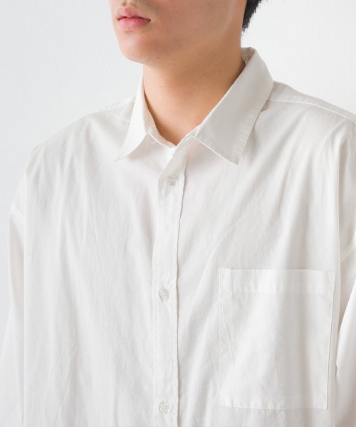 OMNES(オムネス)/【OMNES】メンズ 製品洗いコットンブロード レギュラーカラー 長袖シャツ/img25