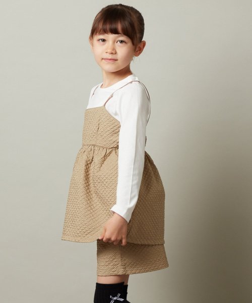 a.v.v(KID'S)(アー・ヴェ・ヴェキッズ)/[140－150]【セットアップ対応】フクレキャミドッキングカットソー/img03