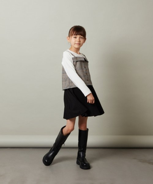 a.v.v(KID'S)(アー・ヴェ・ヴェキッズ)/[100－130]【セットアップ対応】チェック柄キャミドッキングトップス/img08