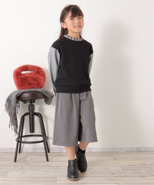 ikka kids(イッカ　キッズ)/袖チェックフリル襟プルオーバー（120〜160cm）/img12