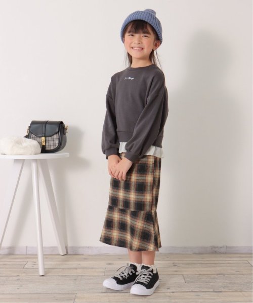 ikka kids(イッカ　キッズ)/裾シフォンレイヤード裏毛プルオーバー（120〜160cm）/img21