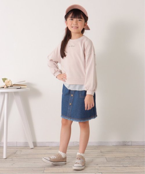 ikka kids(イッカ　キッズ)/裾シフォンレイヤード裏毛プルオーバー（120〜160cm）/img24