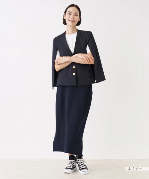 【小林ゆりさん着用】ケープ風ジャケット【NEMIKA×Number】 