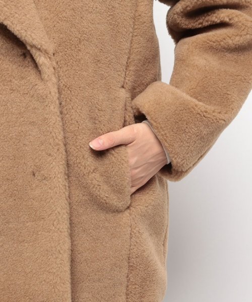 キャメルボアコクーンコート なし