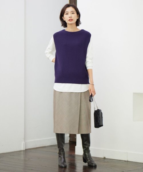 J.PRESS LADIES（LARGE SIZE）(J．プレス　レディス（大きいサイズ）)/【洗える】DRALON MERINO ニット ベスト/img01