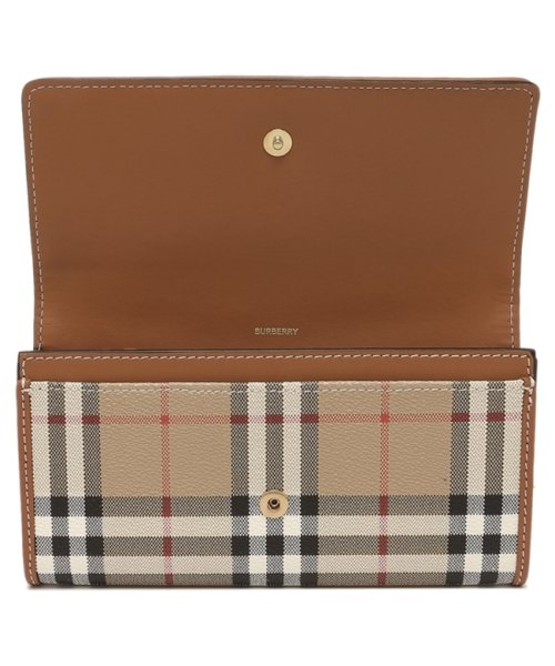 バーバリー 長財布（かぶせ蓋） ベージュ レディース BURBERRY 8070414 A7026 BURBERRY バーバリー 長財布 かぶせ蓋 ベージュ レディース