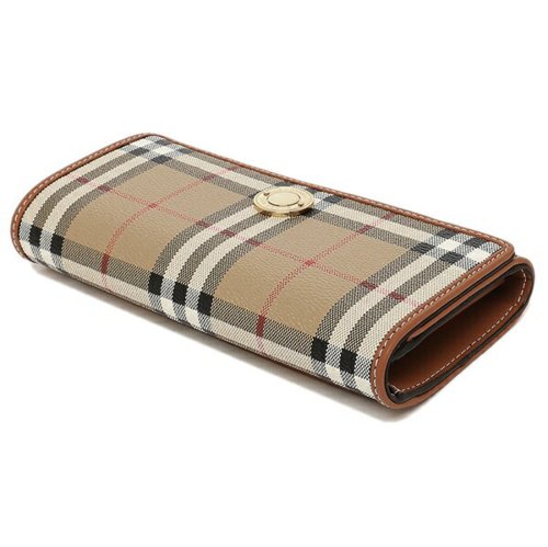 バーバリー 長財布（かぶせ蓋） ベージュ レディース BURBERRY 8070414 A7026 BURBERRY バーバリー 長財布 かぶせ蓋 ベージュ レディース