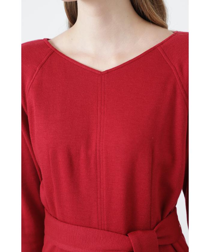 ◇ドルマンスリーブステッチワンピース - Meediaskitchen 