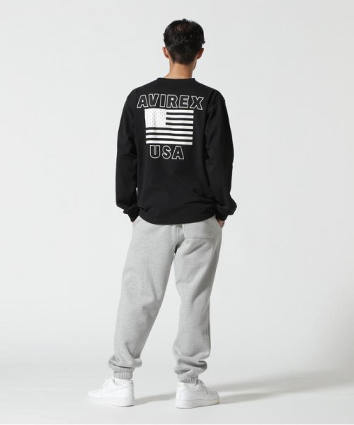 AVIREX(AVIREX)/《WEB&DEPOT限定》AMERICAN FLAGS L/S T－SHIRT / アメリカン フラッグス 長袖 Tシャツ / AVIREX/img02