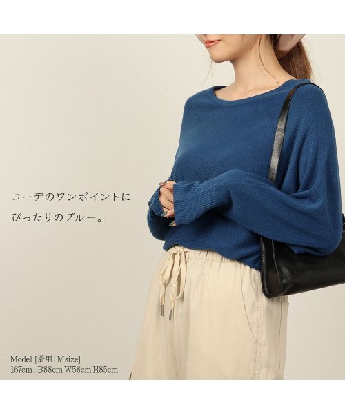 MAC HOUSE(women)(マックハウス（レディース）)/NAVY ネイビー カシミヤタッチドルマンプルオーバー 112335802/img09