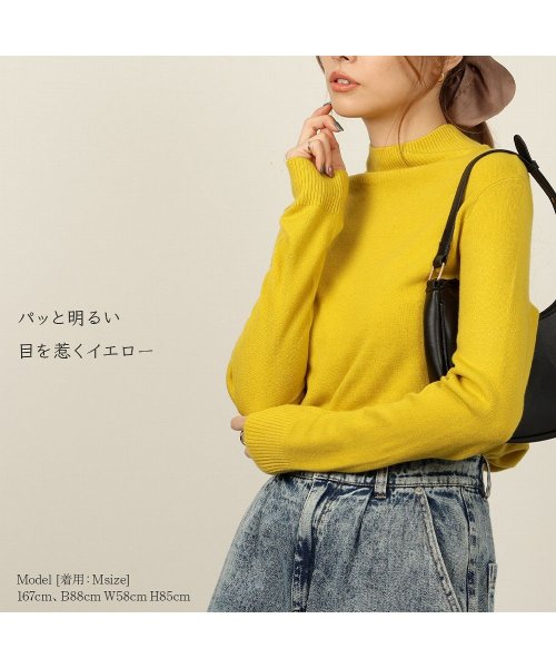 MAC HOUSE(women)(マックハウス（レディース）)/NAVY ネイビー カシミヤタッチハイネックプルオーバー 112335804/img09