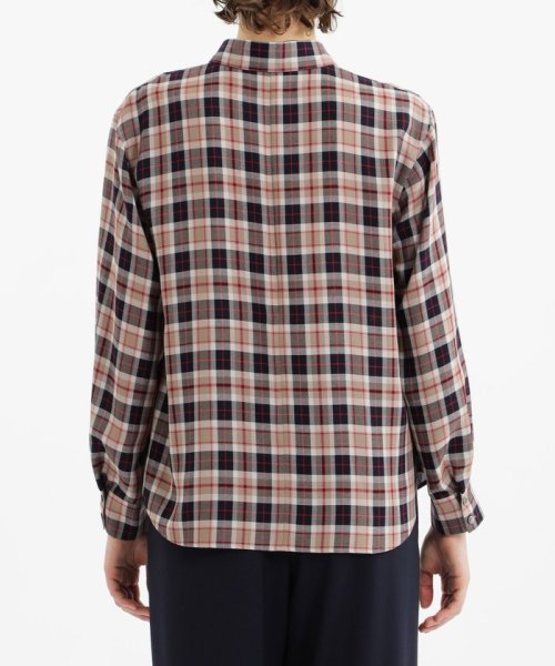ダブルカバーツイルチェックブラウス 