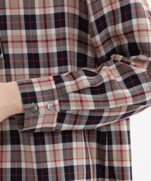 ダブルカバーツイルチェックブラウス 