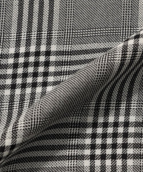 ダブルカバーツイルチェックブラウス 
