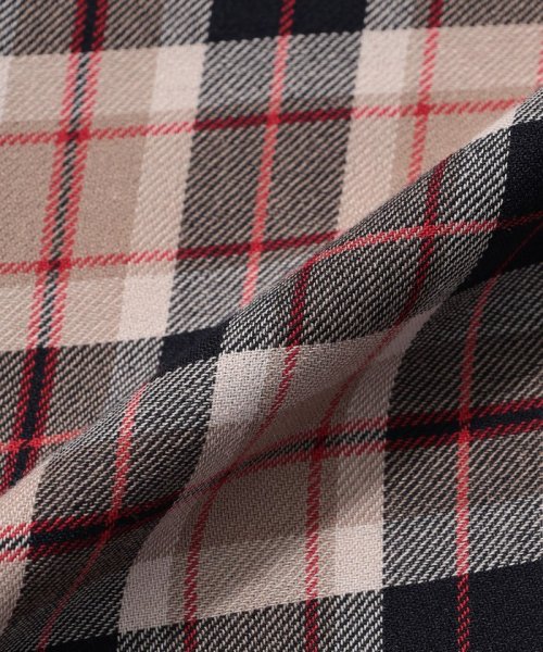 ダブルカバーツイルチェックブラウス 