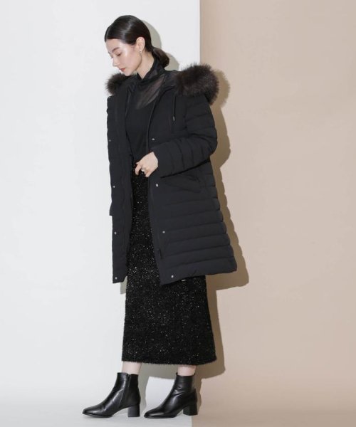 「西川ダウン(R)」ストレッチロングシェイプダウン 西川ダウン で定番人気のウエストシェイプ型ロングダウンに新型が登場