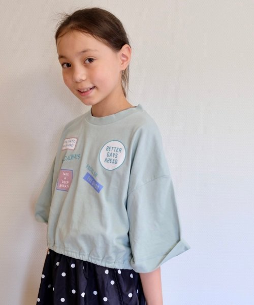 SHOO・LA・RUE(Kids) (シューラルーキッズ)/【110－140cm】ショート丈ワッペンTシャツ/img08