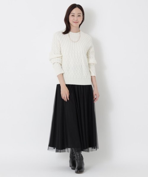 リバーシブルチュールスカート 