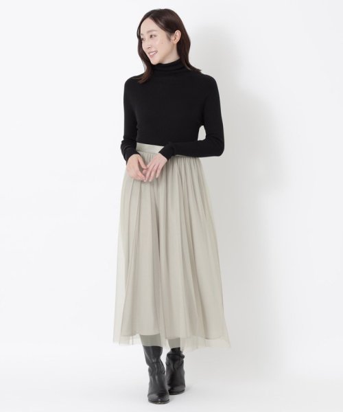 リバーシブルチュールスカート 