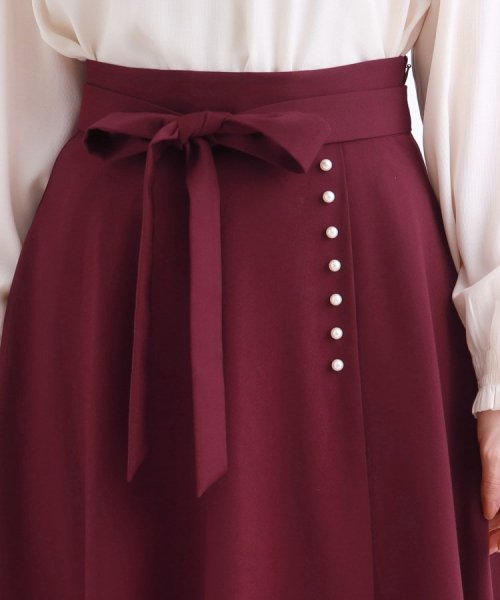 Couture Brooch(クチュールブローチ)/【通勤、オフィスにもおすすめ】リボン付きパール調フレアースカート/img33